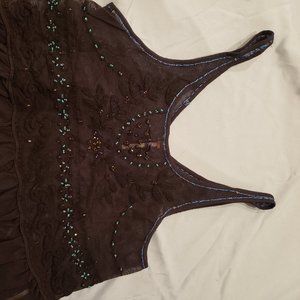 Free People lace mesh delicate tank S